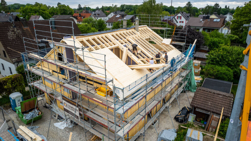 Baustelle Chiemgauer Holzhaus