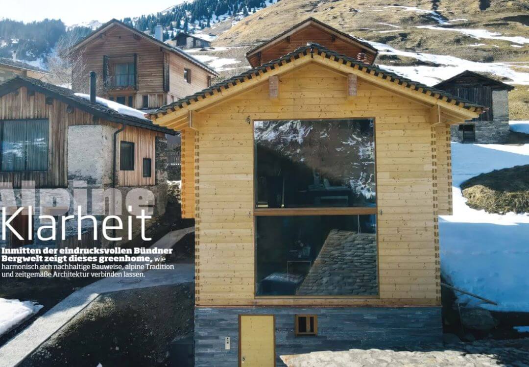Blockhaus Graubünden in der Zeitschrift Greenhome