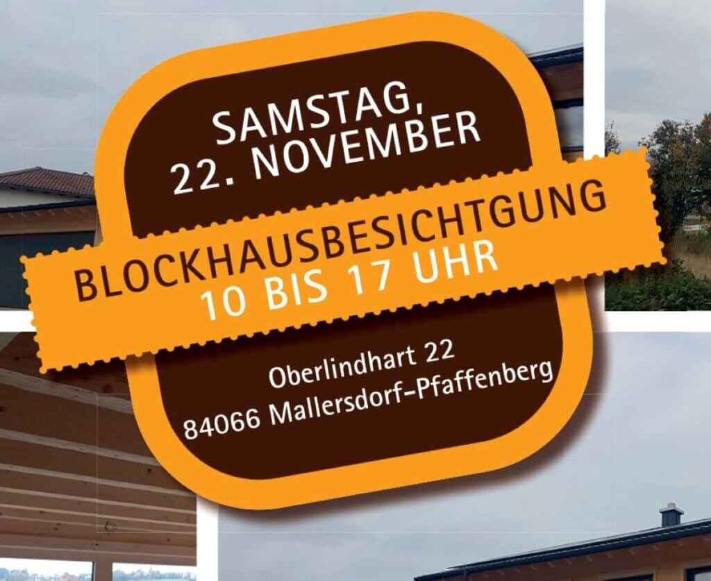 Blockhausbesichtigung am Tag der offenen Baustelle