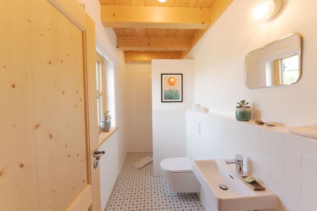 Blockhaus Ingolstadt 2. Badezimmer