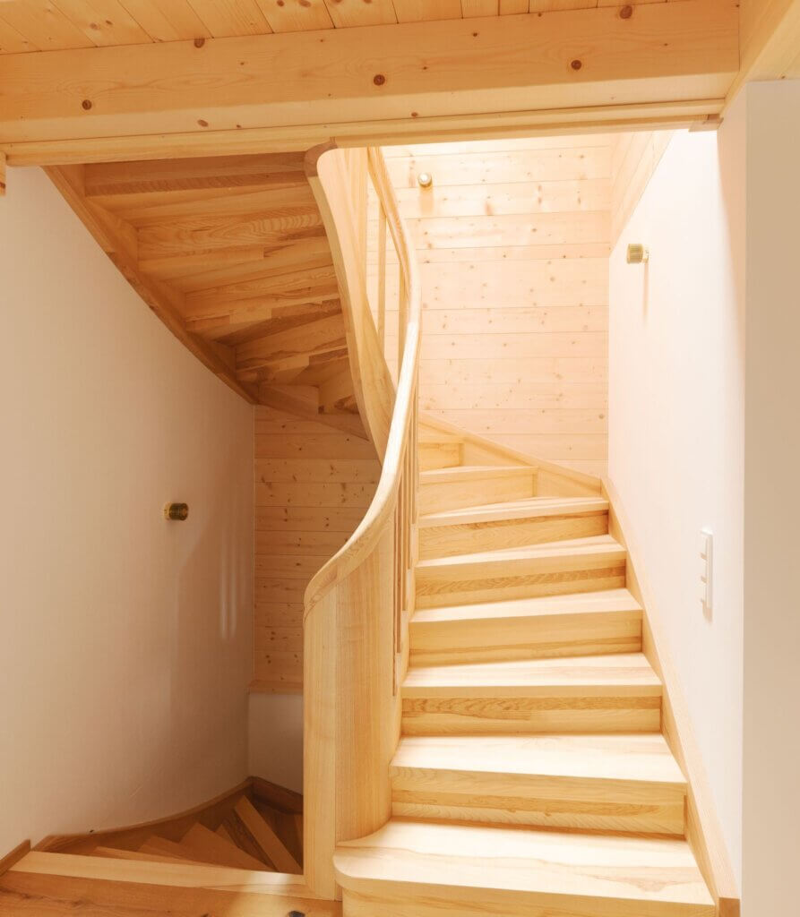 Blockhaus Ingolstadt Detailansicht Treppe