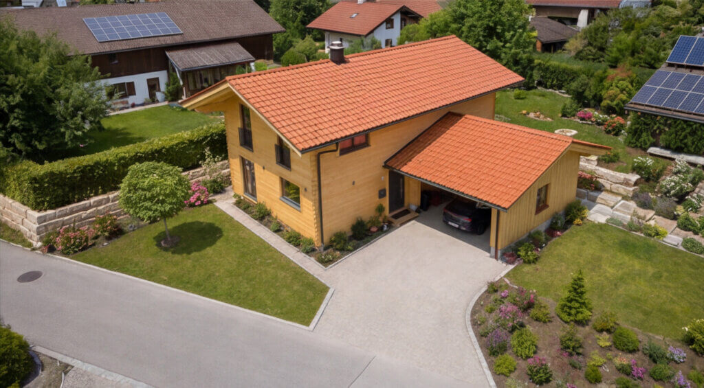 Blockhaus Oberbayern von oben